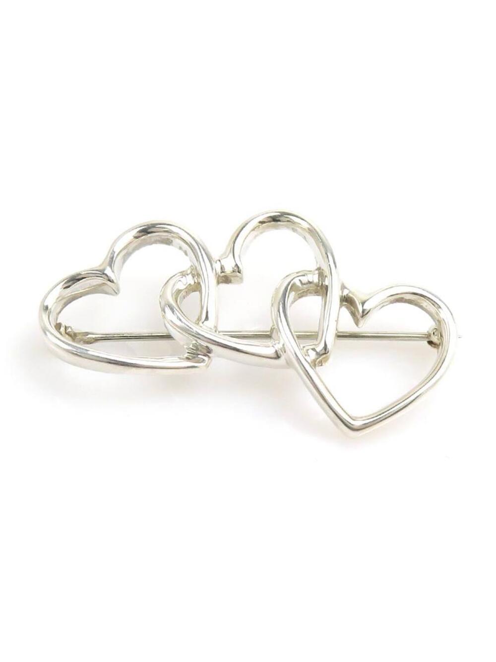 Auth Tiffany&Co. Triple Heart Brooch #302774T16B